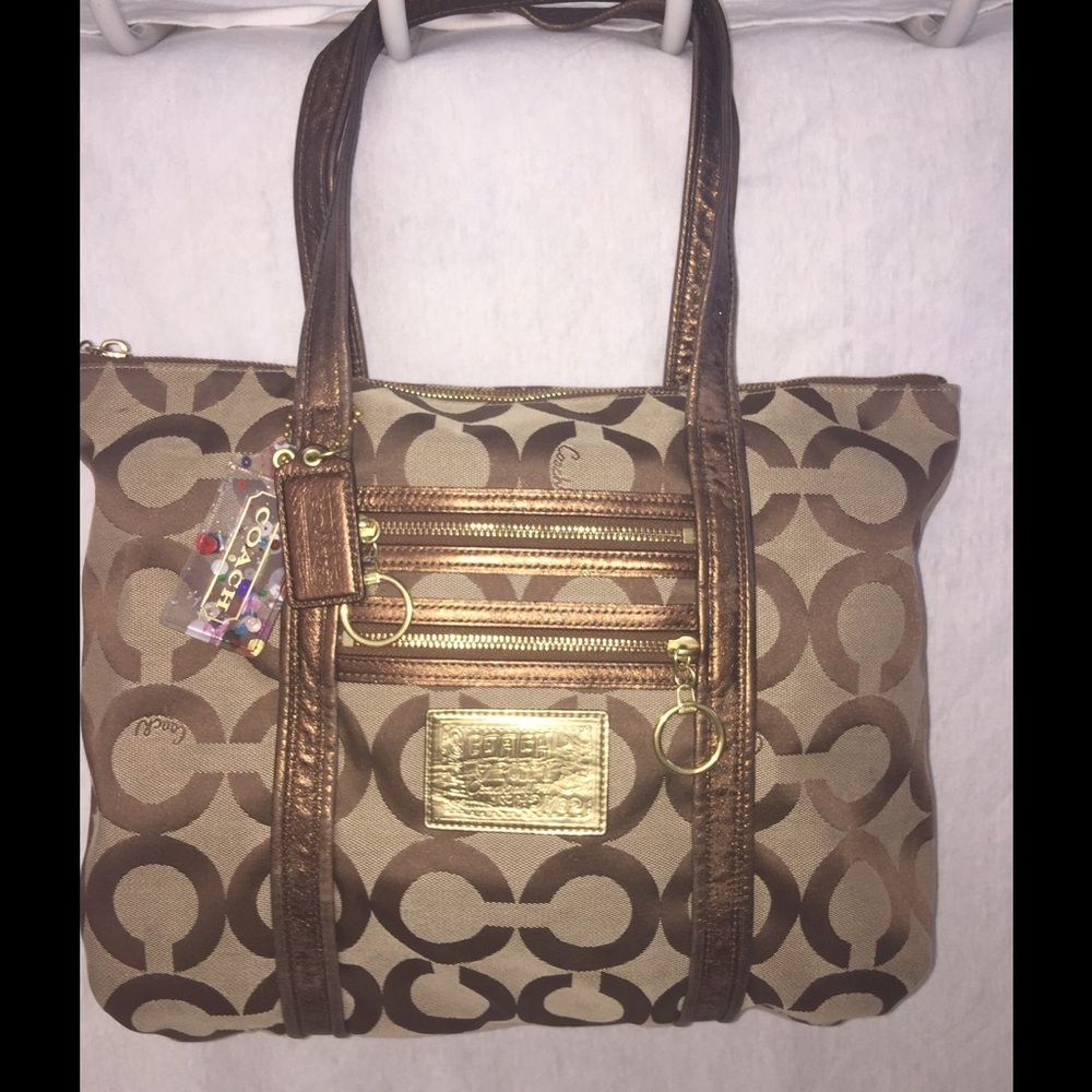 Coach Poppy Glam Tote