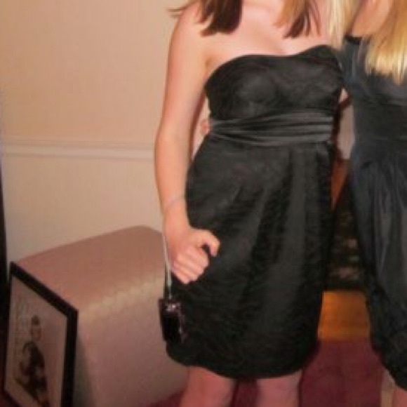 Black Zebra Print Charolette Russe Strapless Dress - Picture 1 of 3