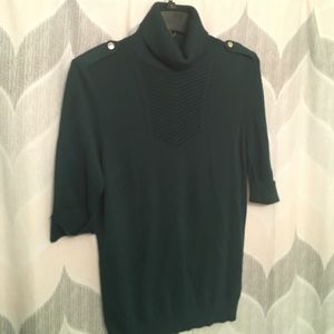 3/4 Sleeve Turtleneck Sweater