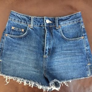 Topshop High waisted Jean Shorts
