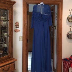 NWT Strapless Evening Gown Royal Blue Long