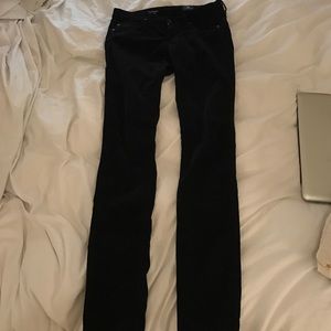 AG jeans "the legging" velvet feel, black pants 27