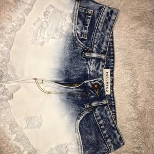 PacSun Bullhead Acid Wash High Rise Shorts.