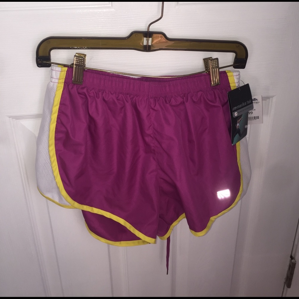 Purple gym shorts