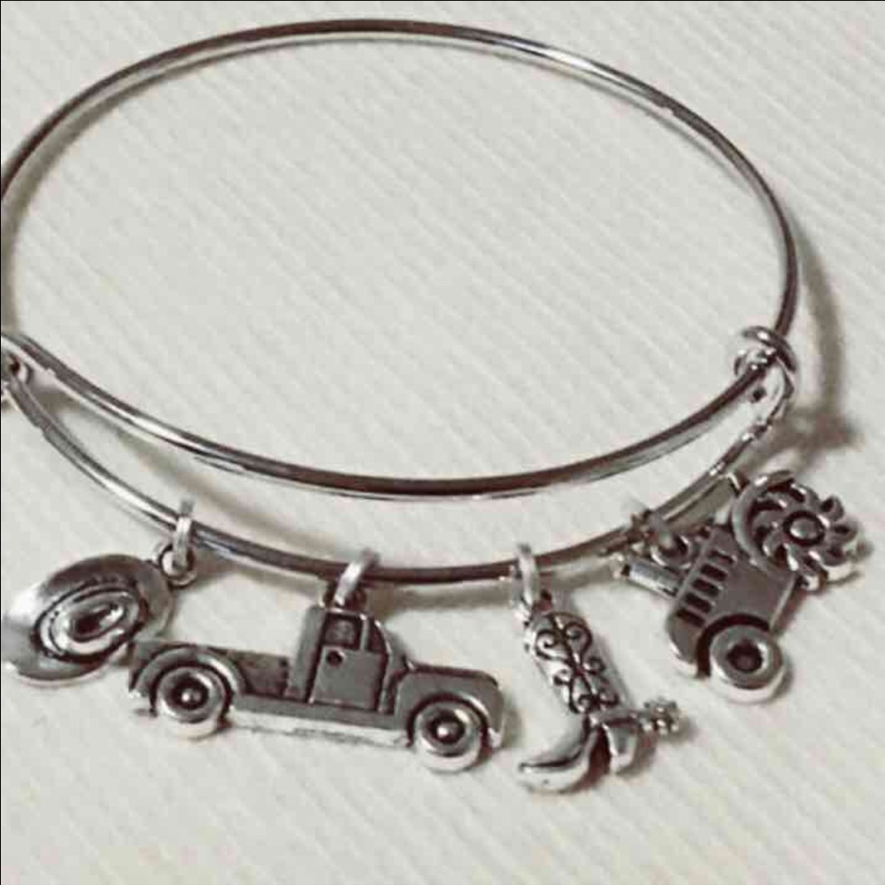 Silly Boys Trucks Are For Girls Charm Bangle