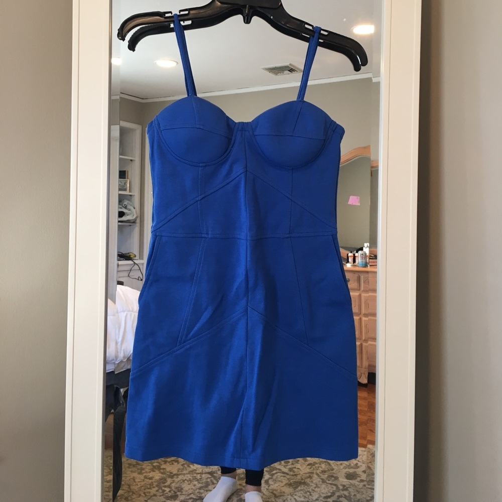 Blue bodycon dress