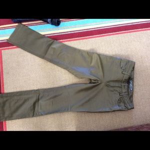 Boot-cut leather pants