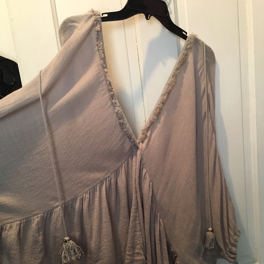 Free people "get yer gauze" tunic in grey