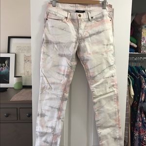 Levi's 421 Skinny Jean with Tie-Dye Print