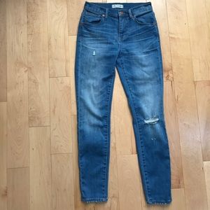 Madewell High Rise Distressed Skinny Jeans