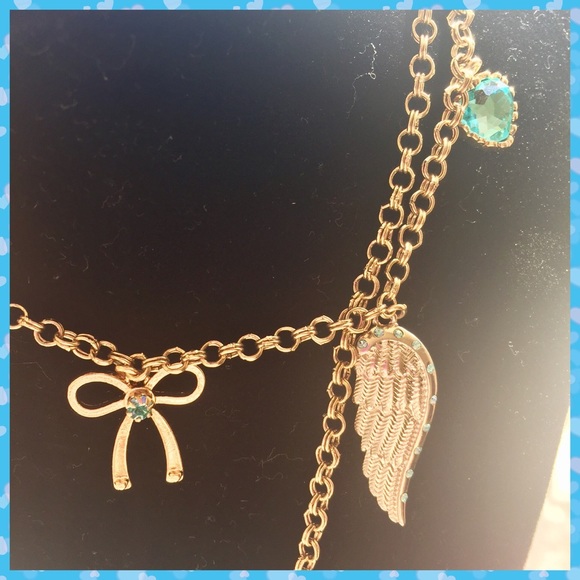 Betsey Johnson Heaven Sent Charm Necklace 32" - Picture 3 of 8