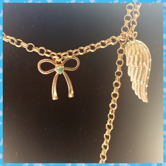 Betsey Johnson Heaven Sent Charm Necklace 32" - Picture 6 of 8