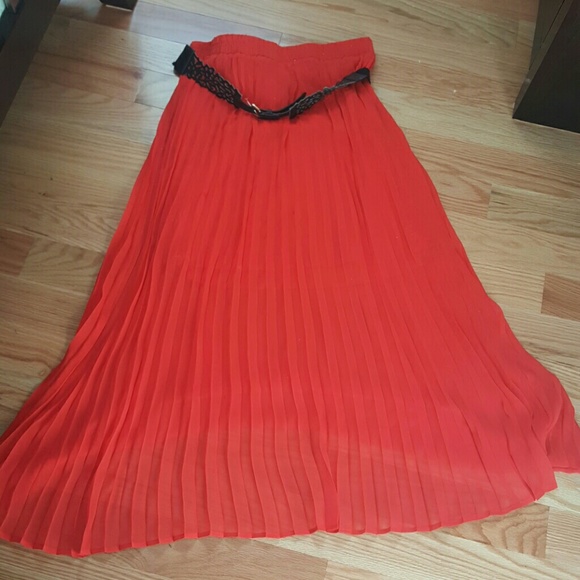 NY Collection Dresses & Skirts - 🏷 Hot Coral Maxi Skirt
