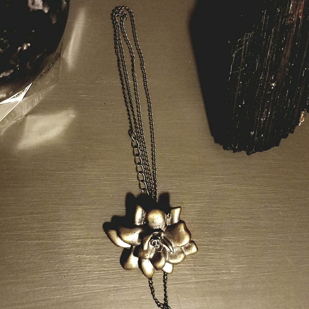 Lotus Flower Pinback Necklace