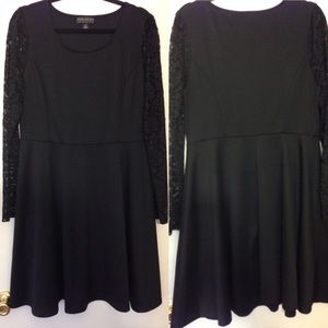 Forever 21 Black Lace Skater Dress