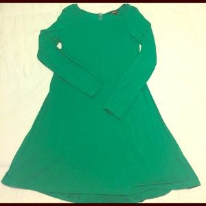 Green A-line swing dress