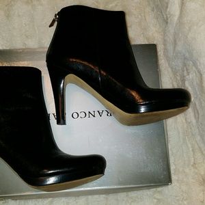 Franco Sarto Leather Platform Booties