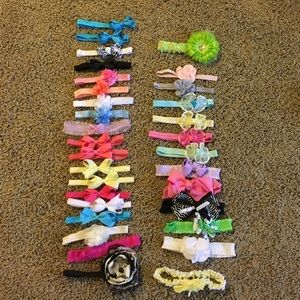Lot of 32 infant headbands - many colors