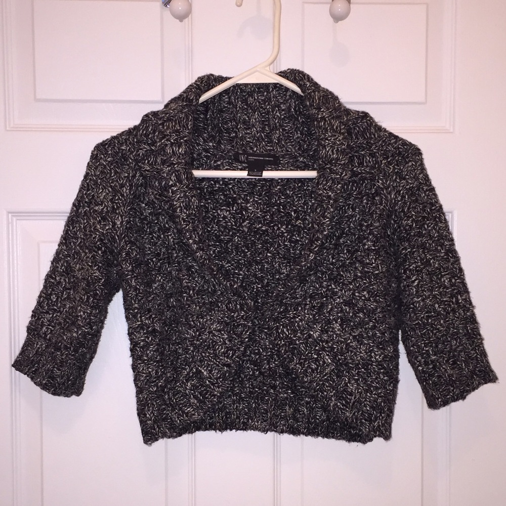 INC Black and White Sweater