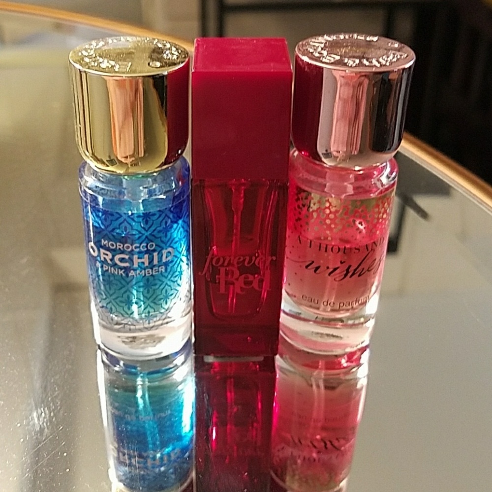 3 bottles bath and bodyworks perfume