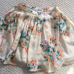 Floral high waisted skirt