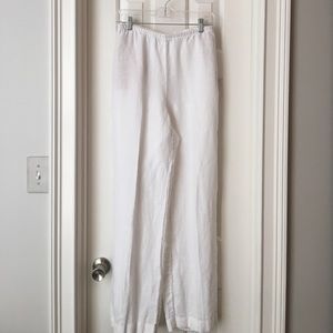 J Jill 100% Linen White Size L Pants
