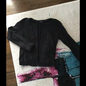Gap black sweatshirt jacket size xs