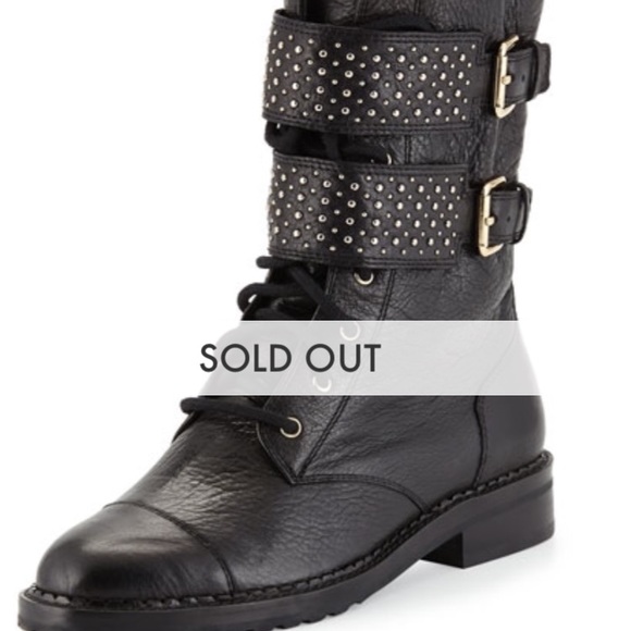 Rebecca Minkoff Mollie Boots Studs Black 7.5 NIB - Picture 2 of 4