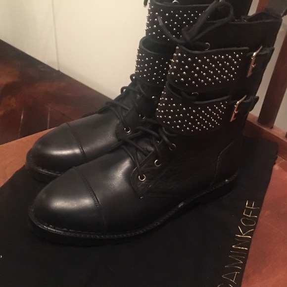 Rebecca Minkoff Mollie Boots Studs Black 7.5 NIB - Picture 4 of 4