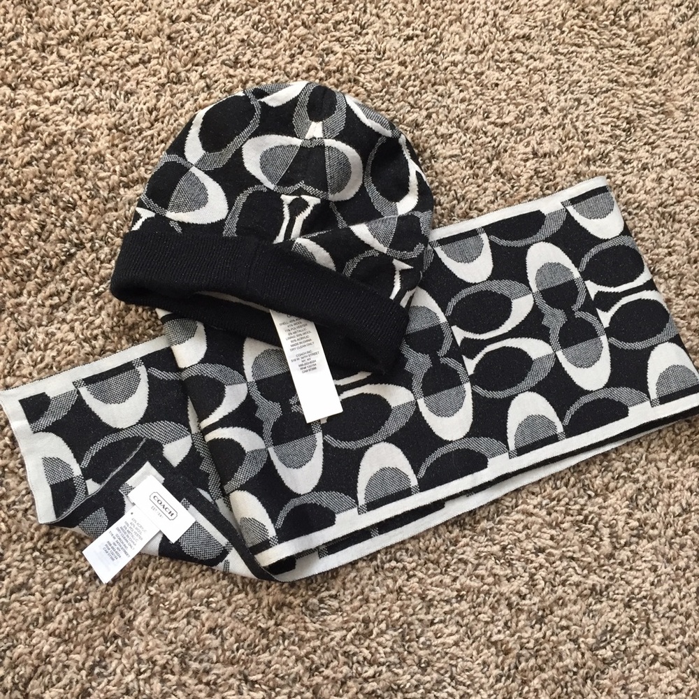 Matching hat and scarf by Coach