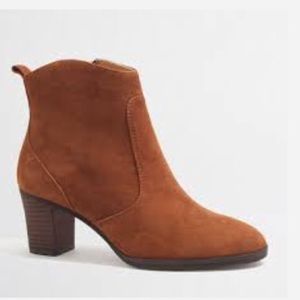 Brown suede ankle boots