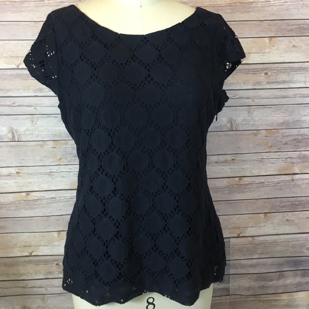 Banana republic black lace top