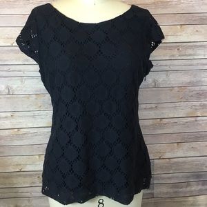 Banana republic black lace top