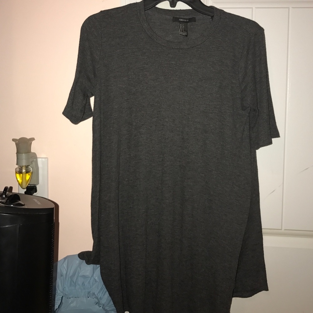Dark Grey Tunic Shirt from  Forever 21