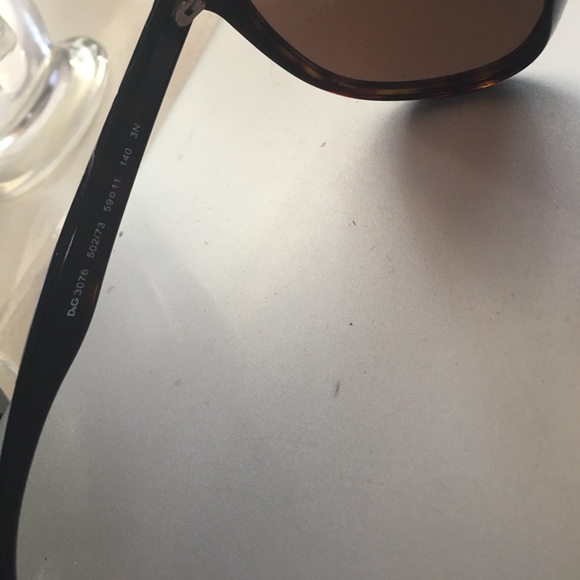 dolce & gabbana brown sunglasses thick aviators - Picture 4 of 4