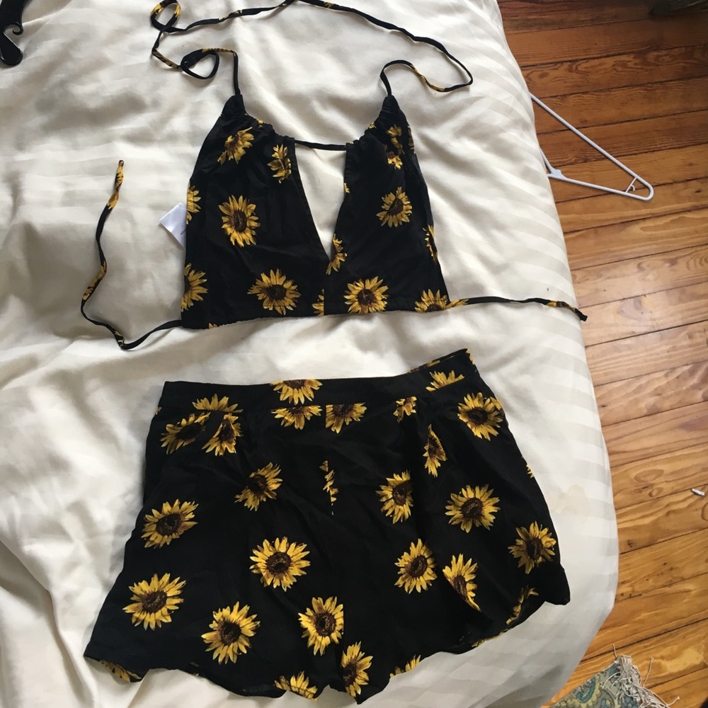 Boho sunflower SET / Suddenly committed floral