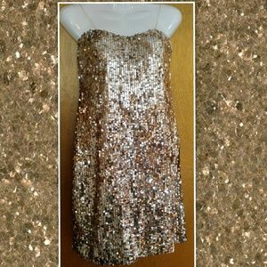 Arden B Glitzy Glittery SEQUINS Mini GOLD BRONZE