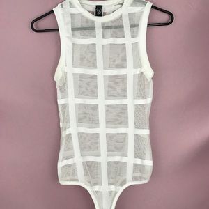 White Mesh Bodysuit