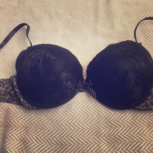 BLOWOUT SALE!!! Black lace overlay PUSH UP bra!