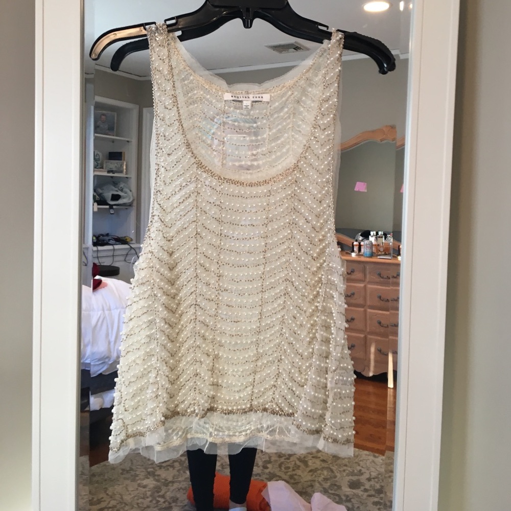 Pearl, beaded tank top