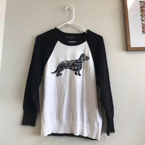 Sweater with wiener dog