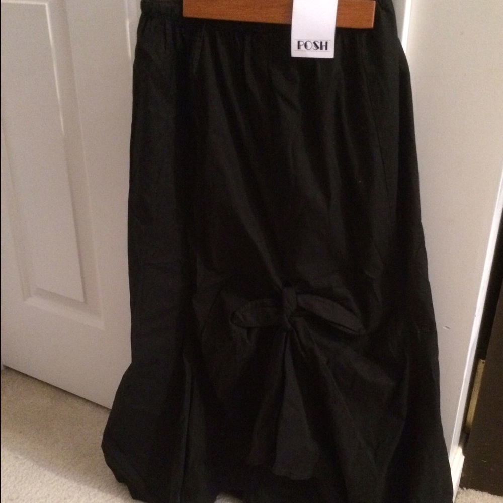 Barbara Lesser funky black cotton skirt