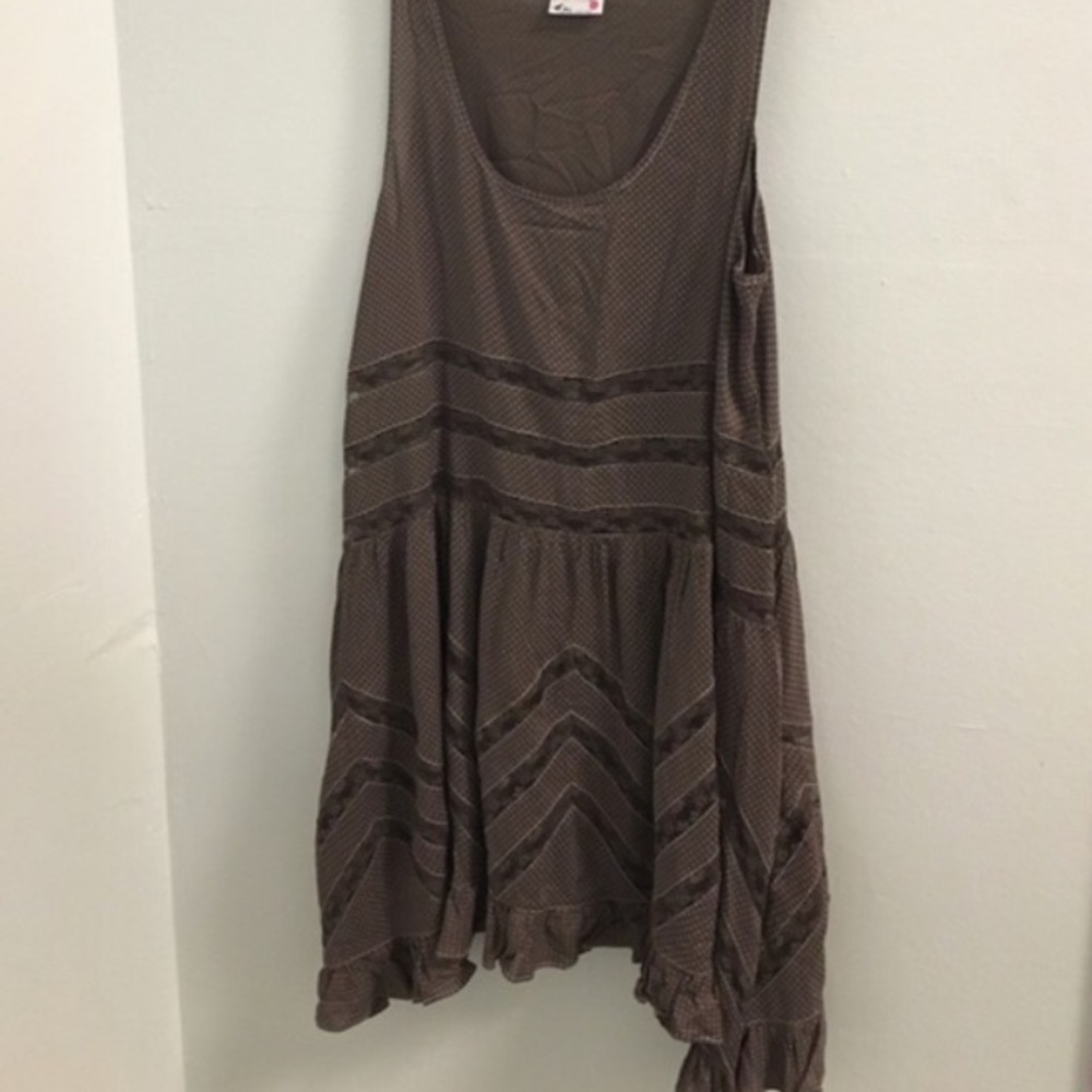 Free People Lace & Voile trapeze tank slip. Medium