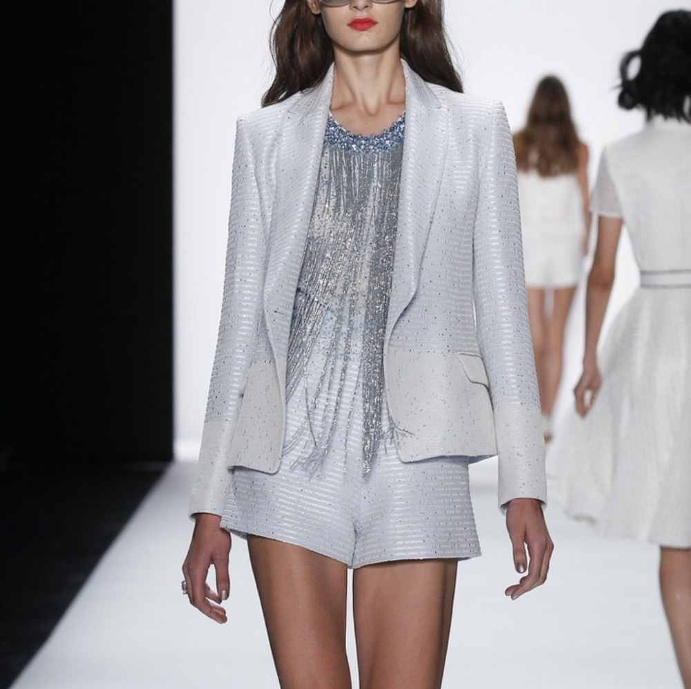 Badgley Mischka tweed shorts