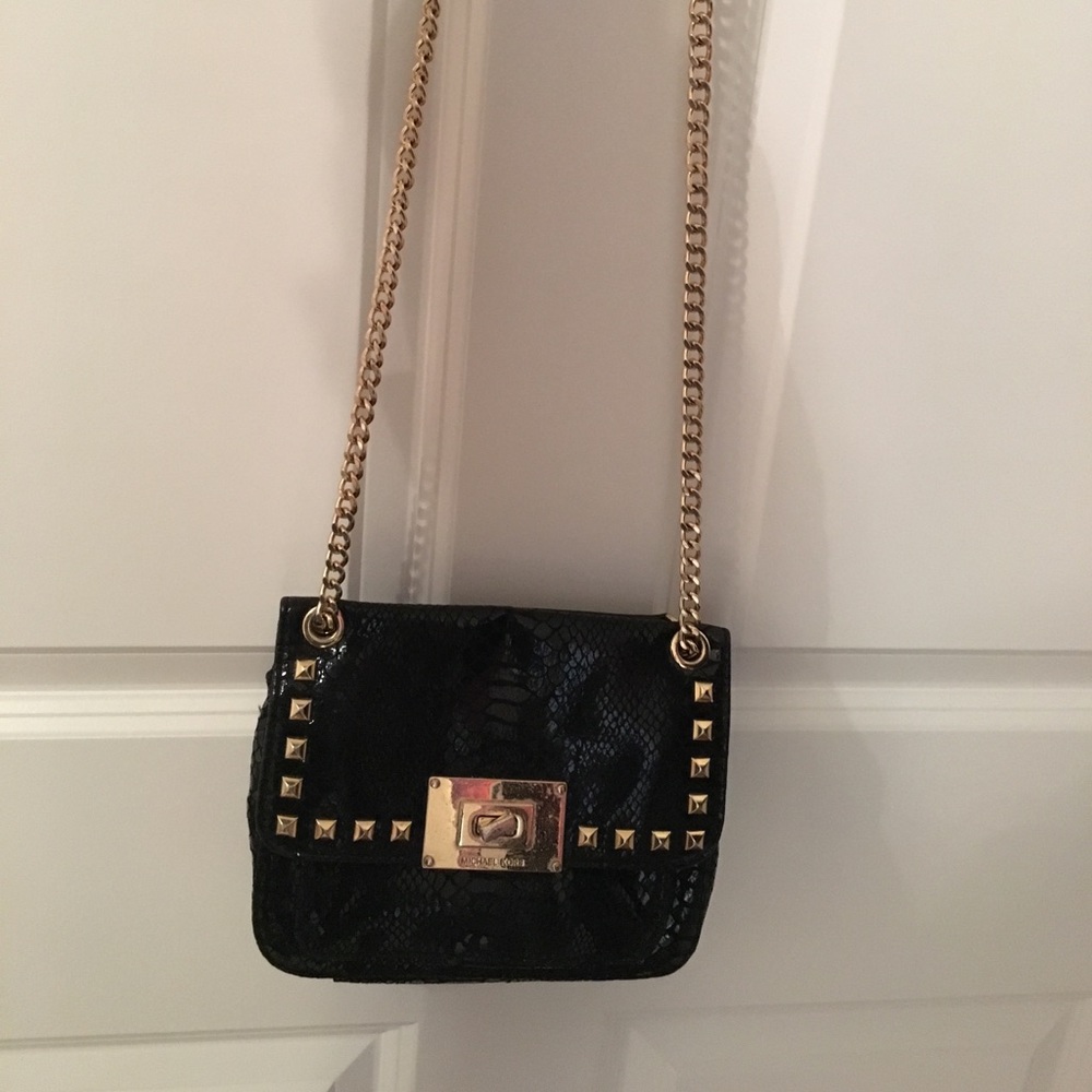 Michael Kors black leather purse