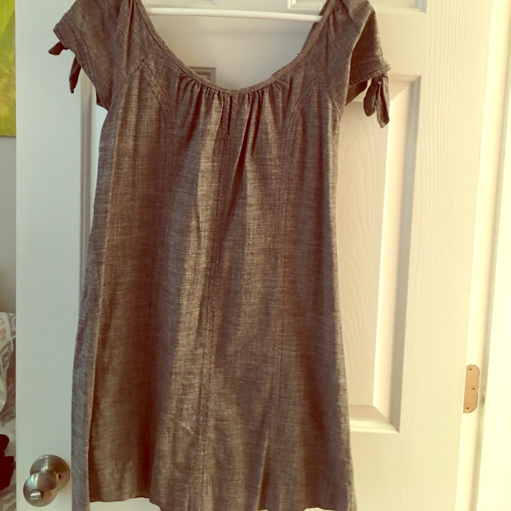 Grey shirt dress