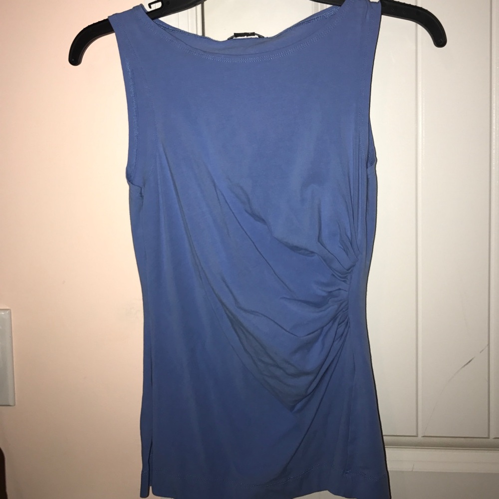 Powder Blue gathered tank top