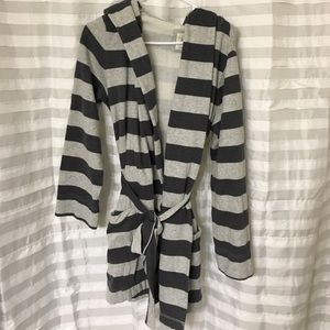 Striped Hooded Robe