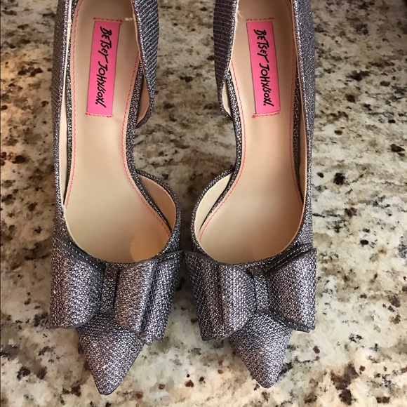 Betsey Johnson Shoes - Betsey Johnson Prince Pewter heels