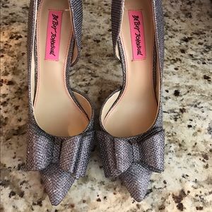 Betsey Johnson Prince Pewter heels